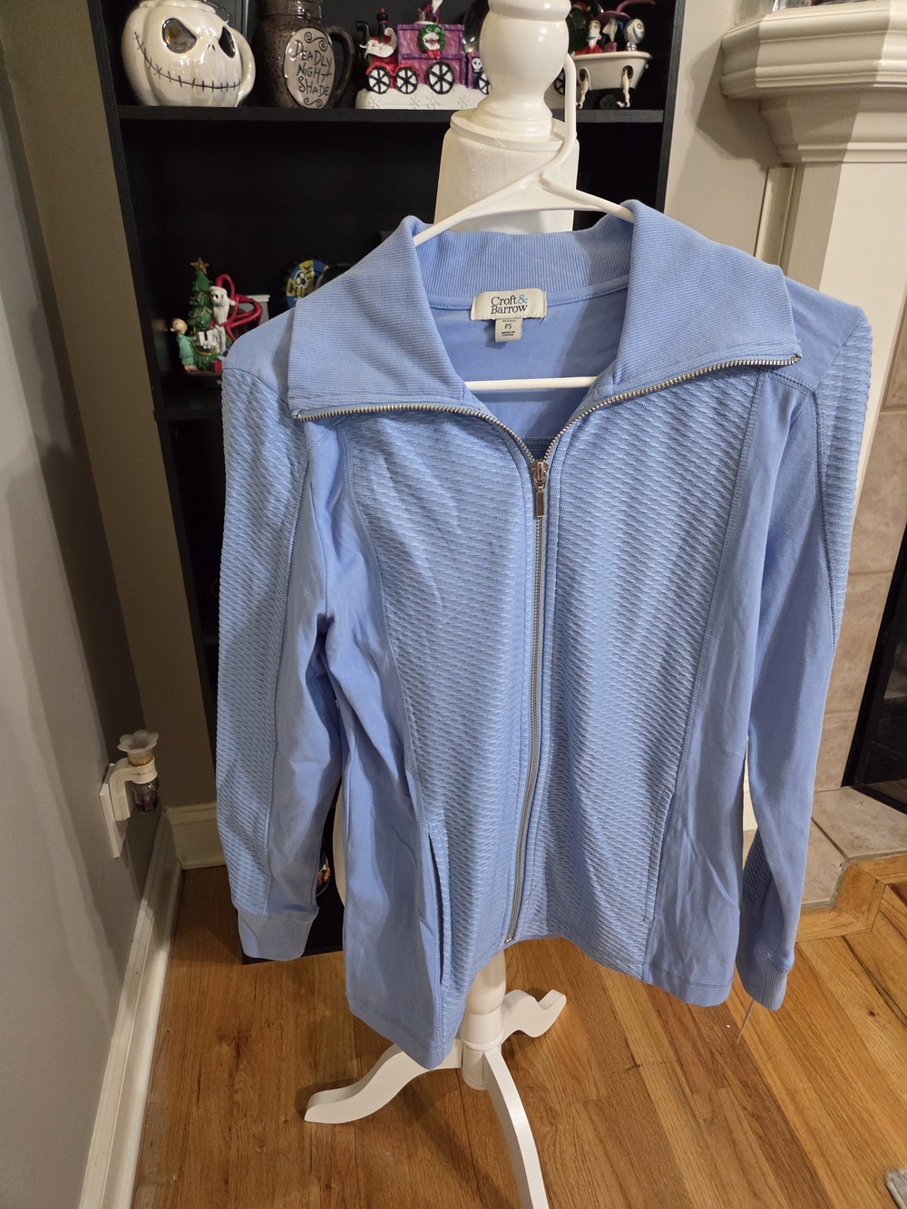 croft & barrow Light Blue Zip-Up Utility Jacket